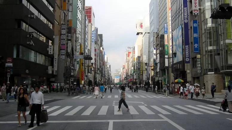 Ginza pedestrian zone